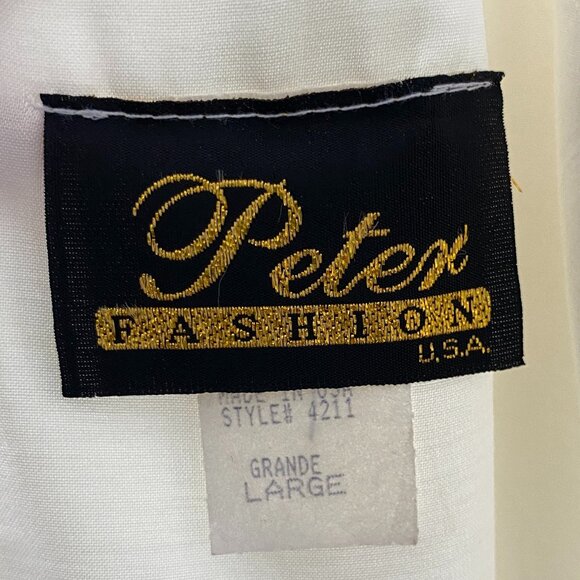 Vintage Cream Slip Dress Evening Gown Wedding Dress Party Gown Formal Dress L - Picture 11 of 12